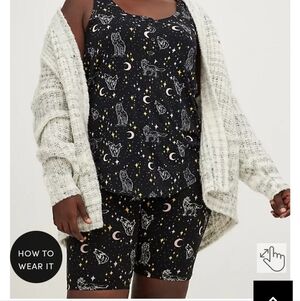 🆕🌙  1X 🐺MOON & WOLF SLEEP TANK & BIKE SHORT SET 🐺🌙